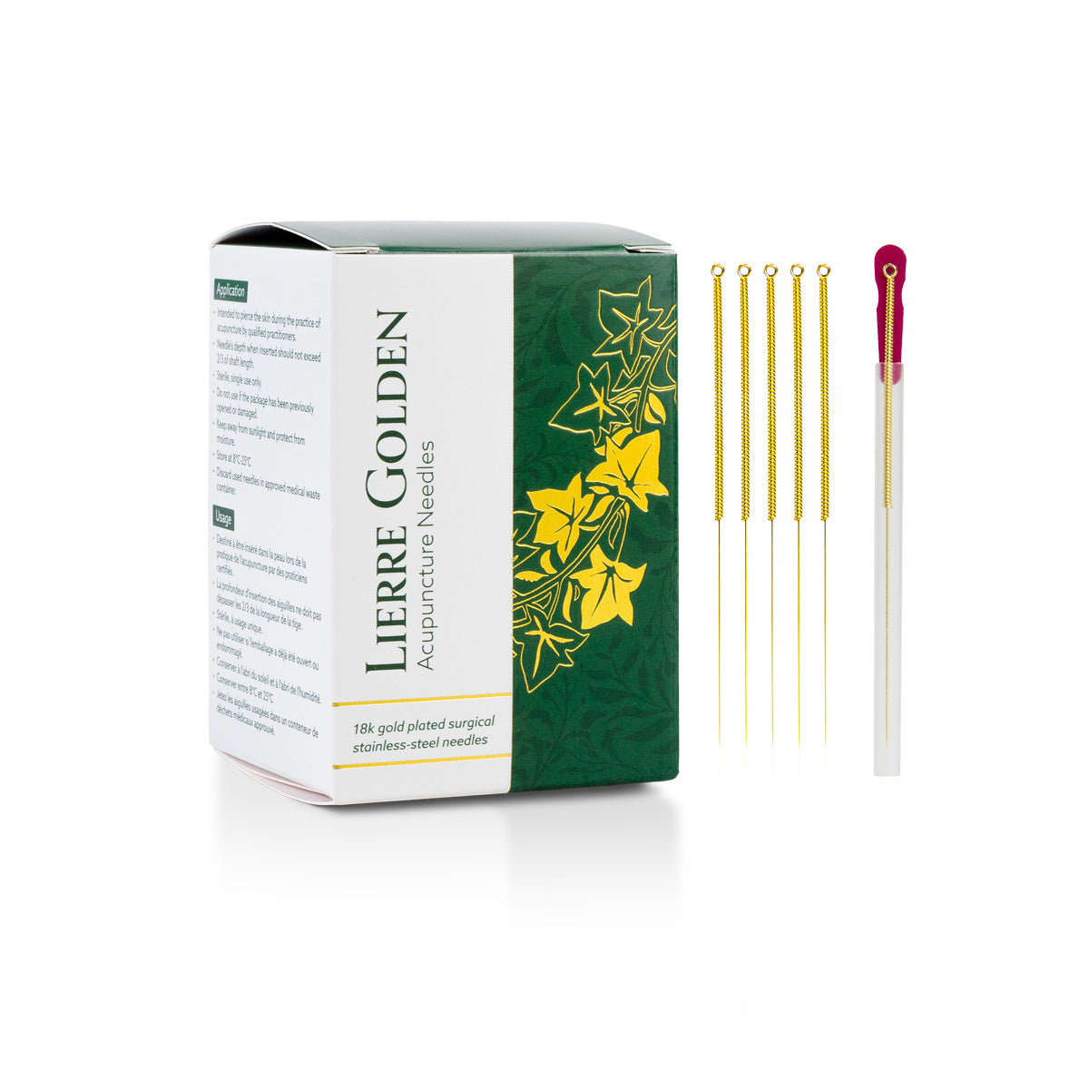 Lierre Golden Acupuncture needles 100pcs/box