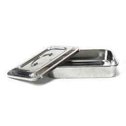 Stainless steel instrument tray with lid - Lierre.ca